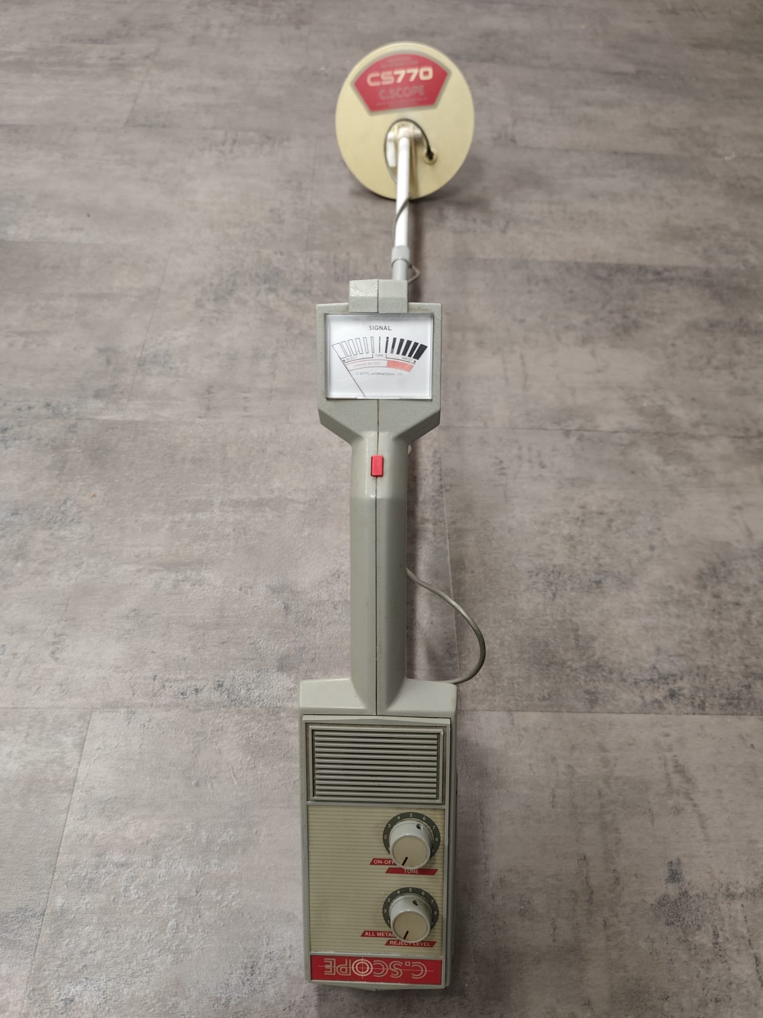 Pas ingeruild/ C.Scope 770 metaaldetector oud model