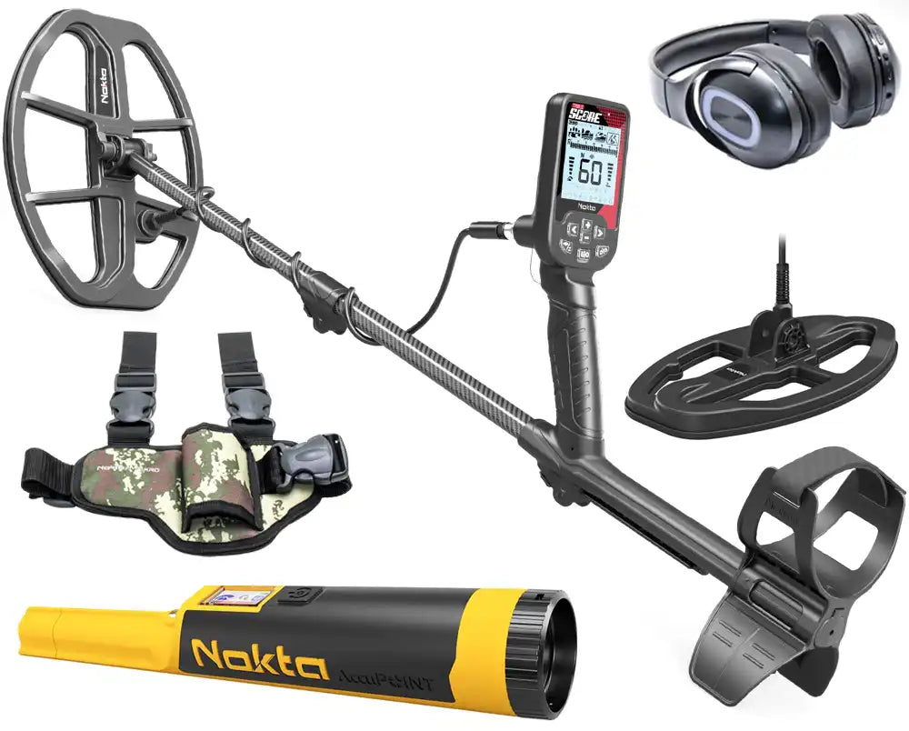 Nokta Triple Score metaaldetector Pro met Accupoint pinpointer en beenholster