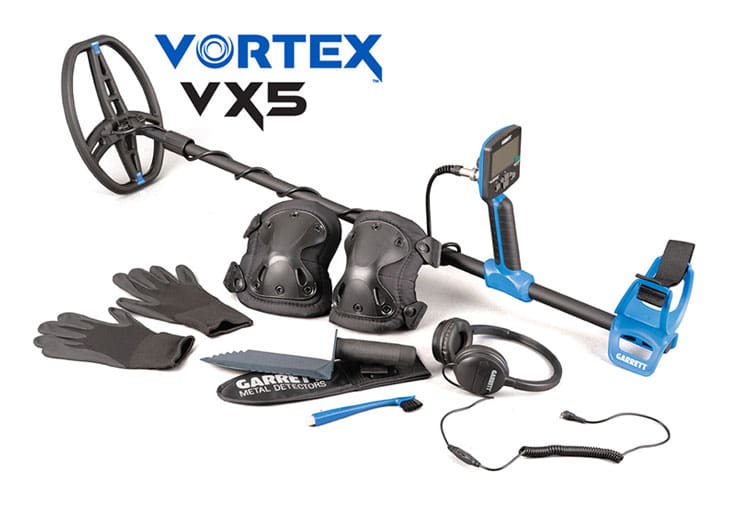 Garrett Vortex VX5 metaaldetector met accessoires