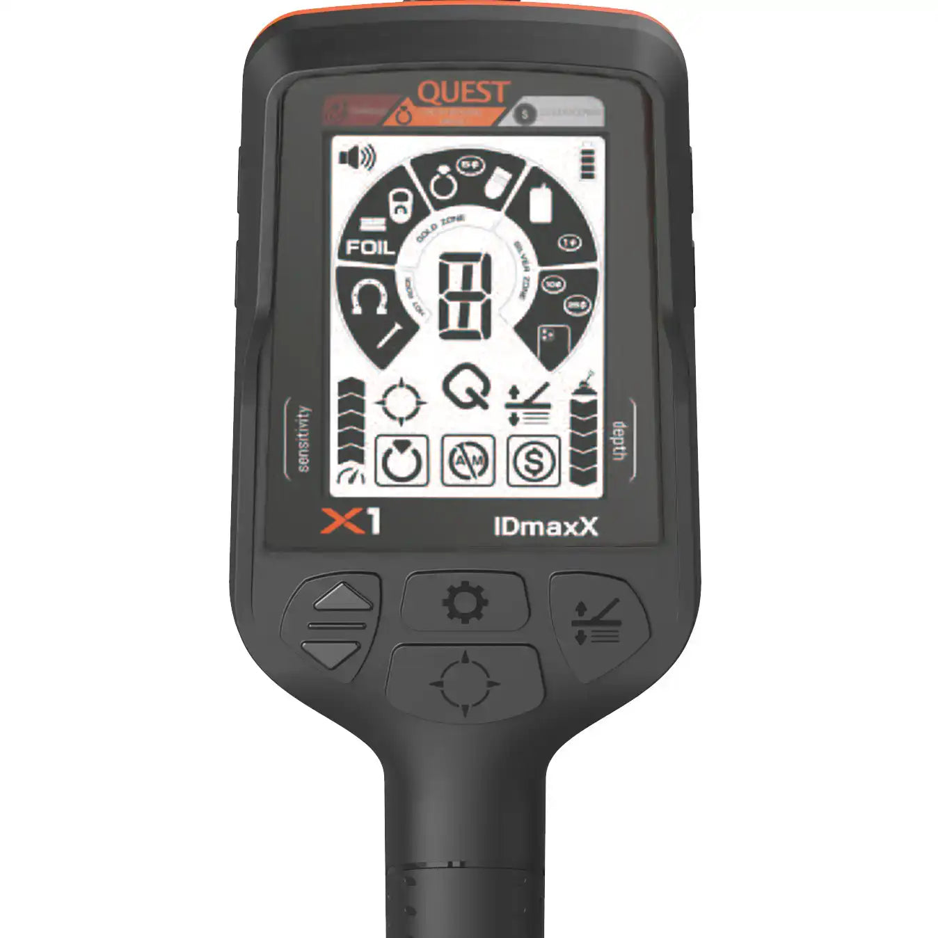 Quest X1 IDmaxX metaaldetector met gratis schepje, draagtas en hoofdtelefoon