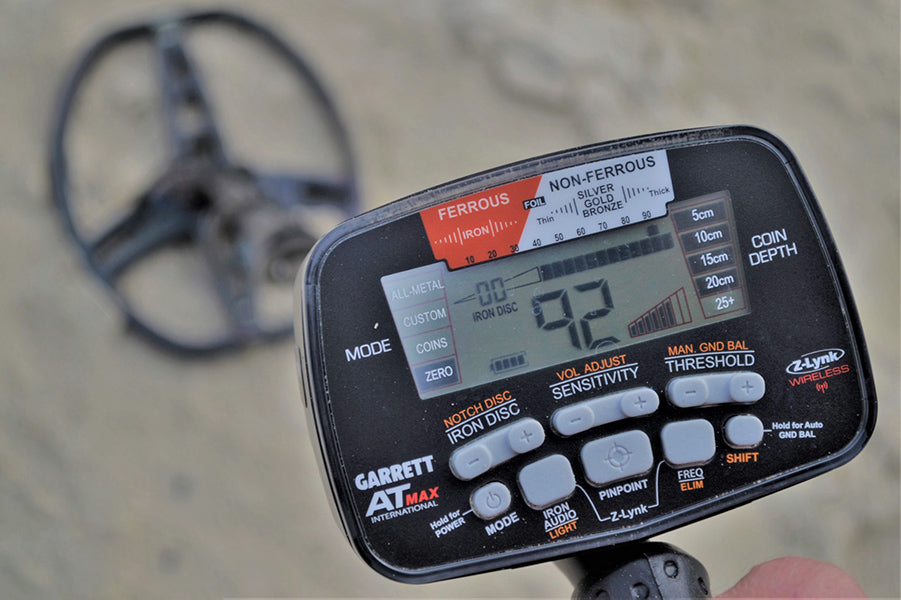 Garrett AT Max metaaldetector + Pro-Pointer AT Z-Lynk, MS-3 hoofdtelefoon en gratis 9 x 12" zoekspoel