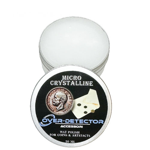 Overdetectors muntenreinigingsstation met vergrootglas, Monetor, wax & reinigingspotlood