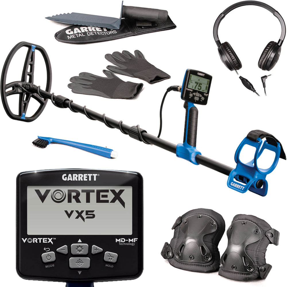 Garrett Vortex VX5 metaaldetector met accessoires