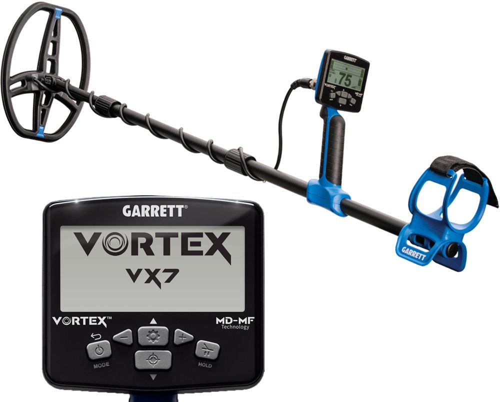 Garrett Vortex VX7 metaaldetector met accessoires