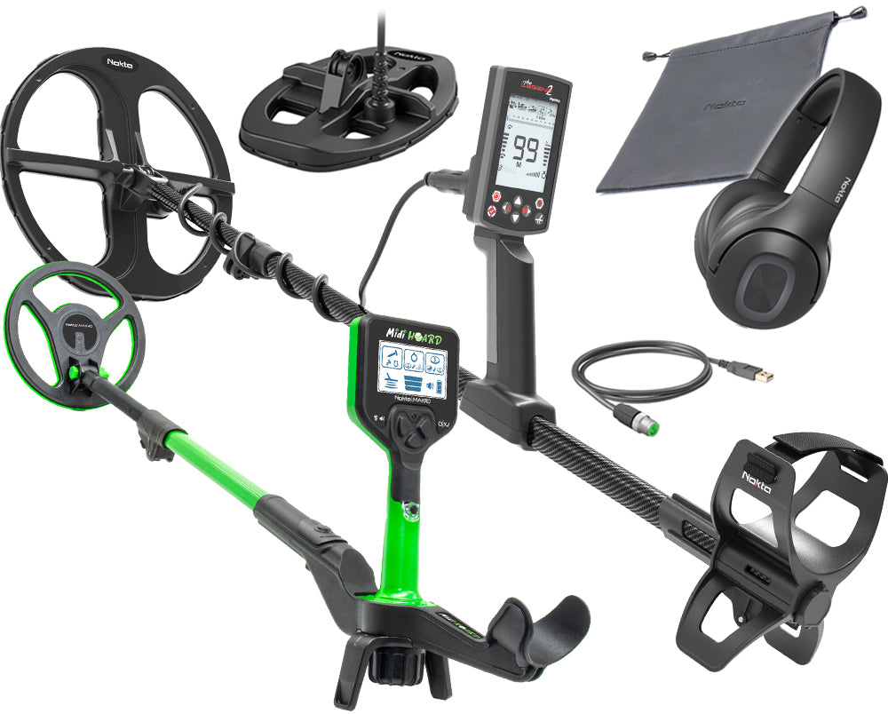 Nokta The Legend 2 metaaldetector Family Pack met gratis Midi Hoard Kinderdetector