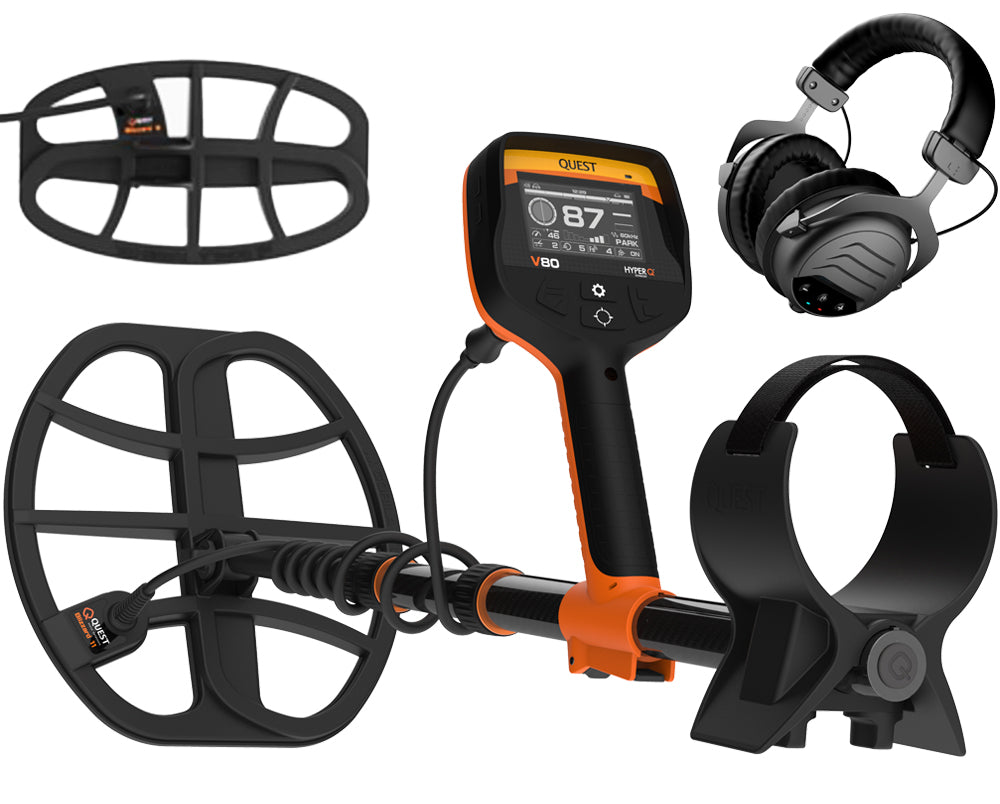 Quest V80 Double Blizzard metaaldetector + gratis XPointer Max met magic holster