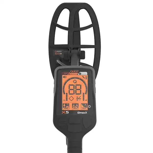 Quest X5 IDmaxX metaaldetector met gratis XPointer pinpointer en hoofdtelefoon