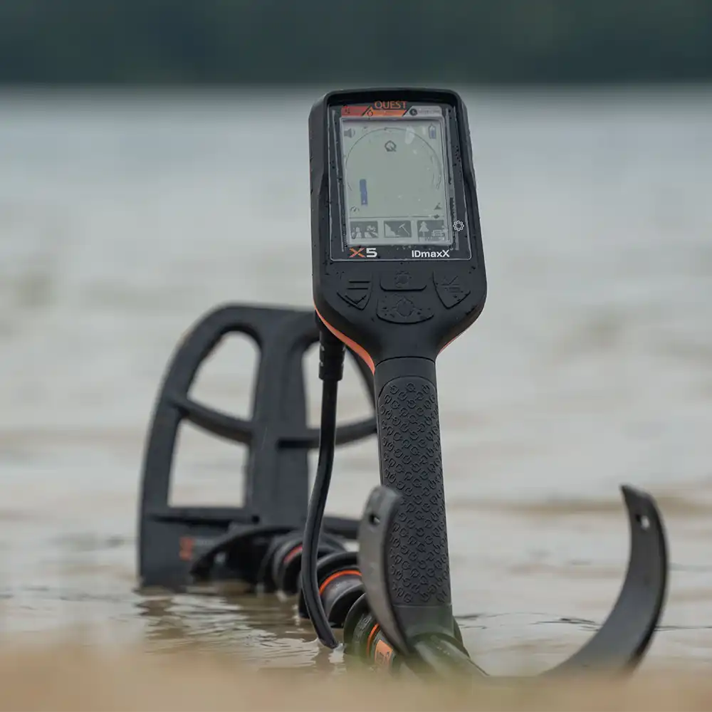 Quest X5 IDmaxX metaaldetector met gratis XPointer pinpointer en hoofdtelefoon