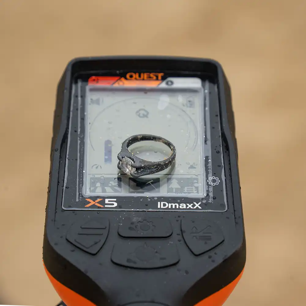 Quest X5 IDmaxX metaaldetector met gratis XPointer pinpointer en hoofdtelefoon