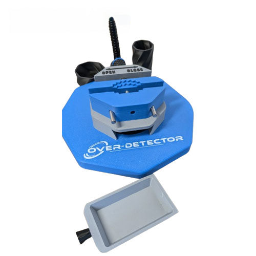 Overdetectors muntenreinigingsstation met vergrootglas, Monetor, wax & reinigingspotlood