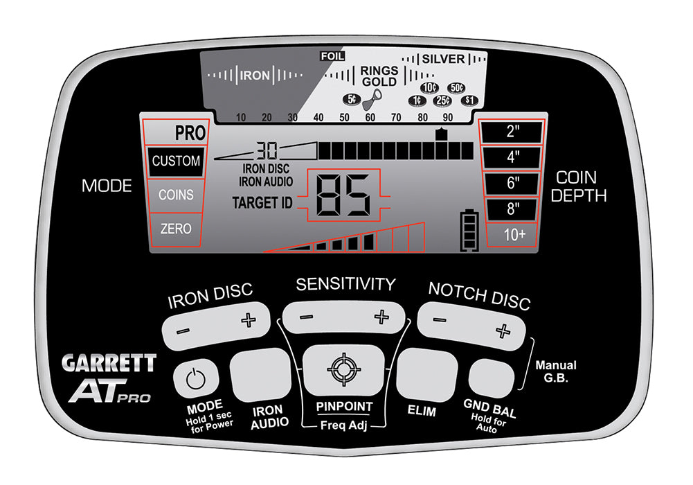 Garrett AT Pro International metaaldetector met gratis 9 x 12" zoekspoel