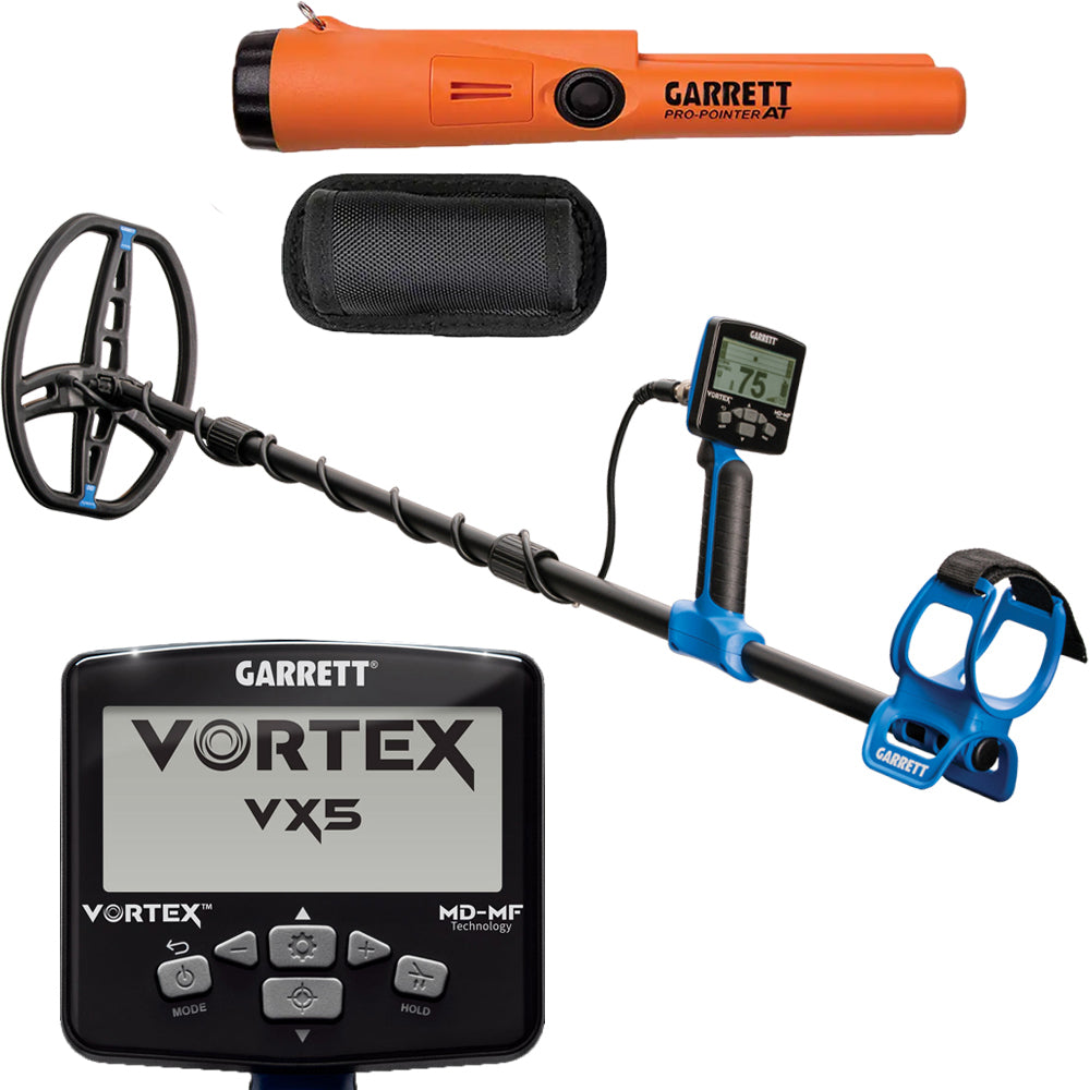 Garrett Vortex VX5 metaaldetector met gratis Pro-Pointer AT