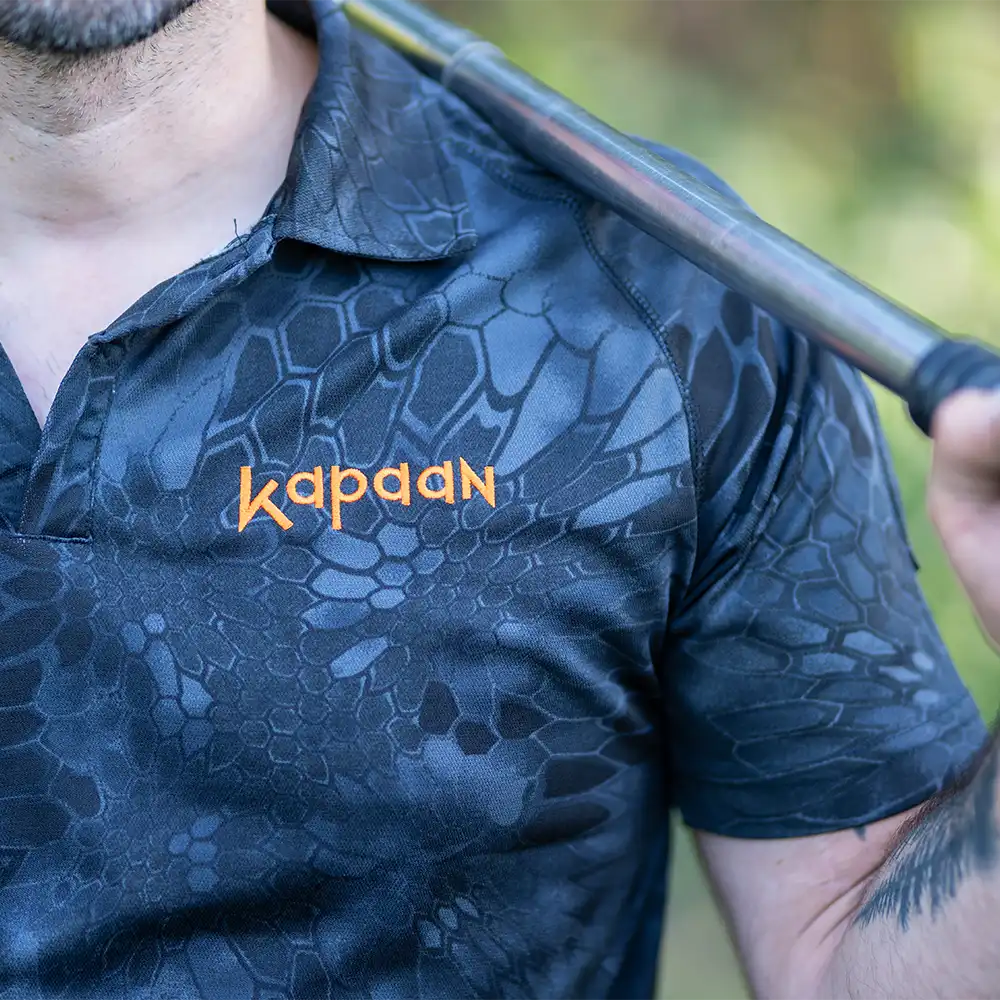 Kapaan polo / t-shirt zwart reptile