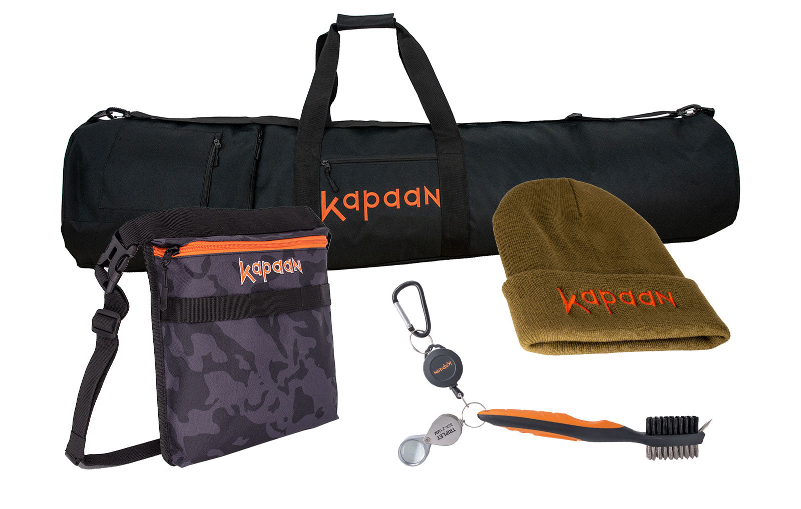 Kapaan winterpakket - draagtas, vondstentas, vondstenborstel, muts