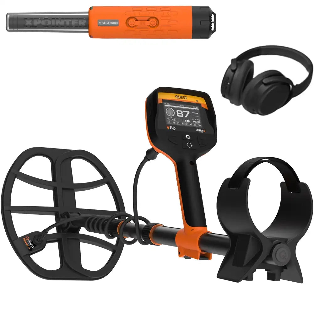 Quest V60 metaaldetector + gratis XPointer Max