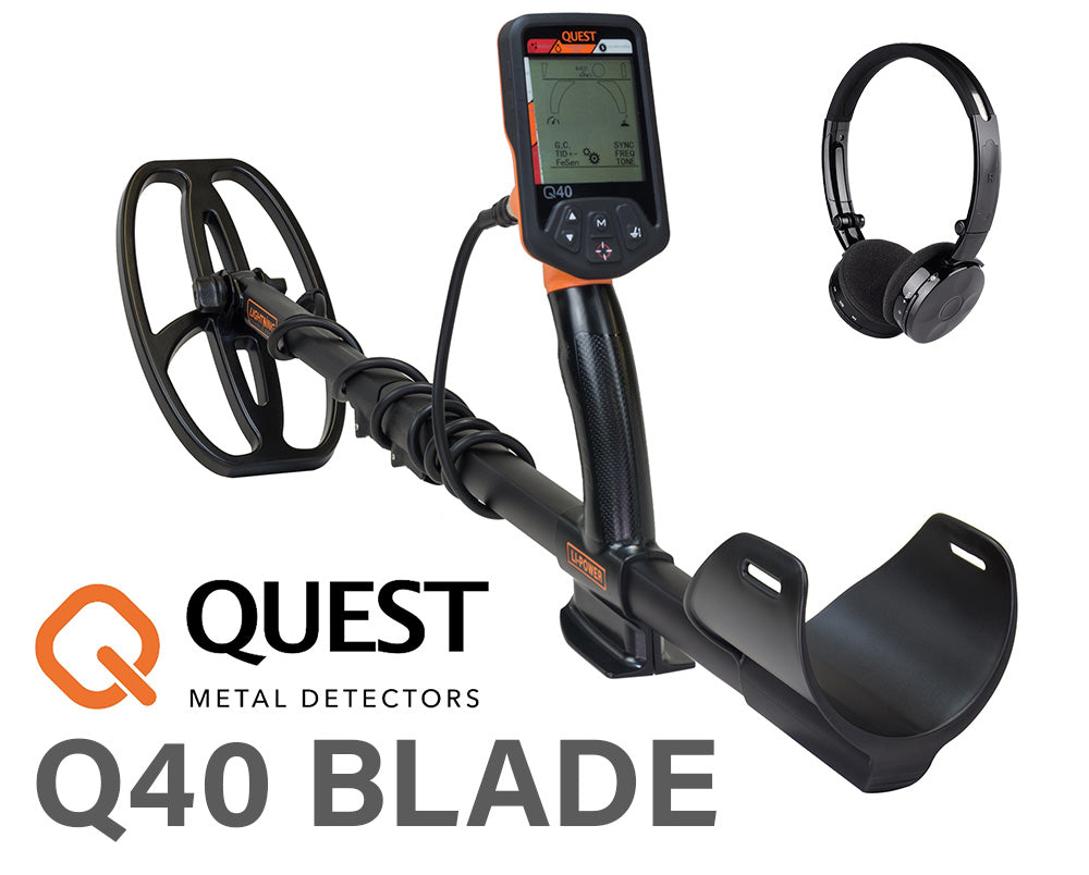 Pas ingeruild/ Quest Q40 Metaaldetector met Blade-zoekspoel & gratis draadloze hoofdtelefoon