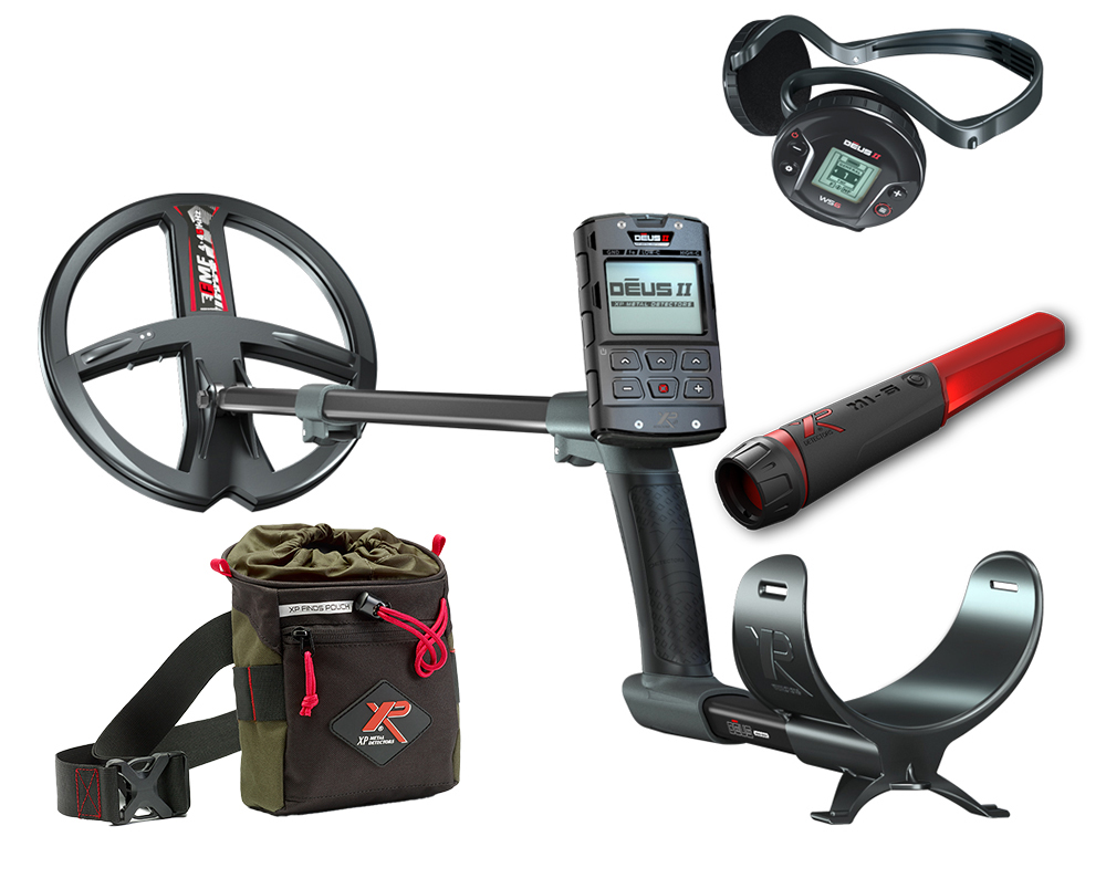 XP DEUS 2 FMF 22 RC WS6 metaaldetector complete set met MI-6 pinpointer