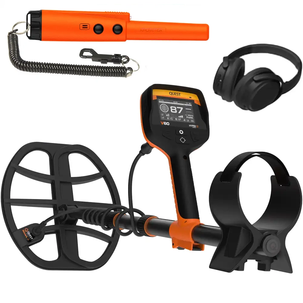 Quest V60 metaaldetector + gratis XPointer Orange pinpointer